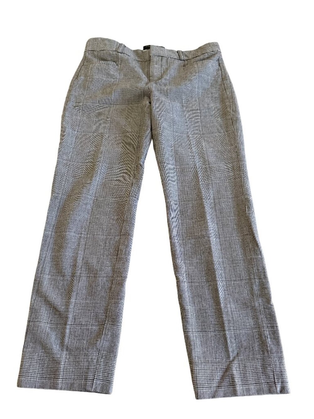 Banana Republic Womens Sloan Sz 0 Glen Plaid Gray Pants